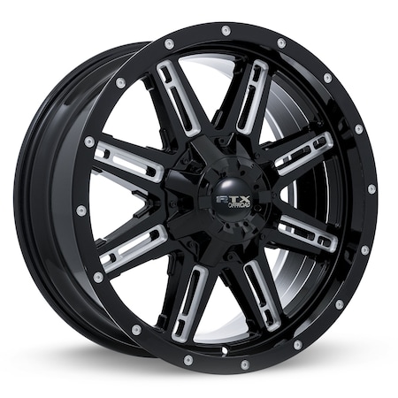 Rtx Alloy Wheel, Ravine 17x8 6x139.7 ET10 CB106.1 Gloss Black Milled 082086